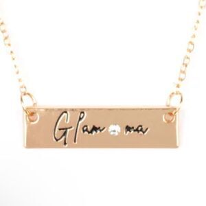 GLAM-ma Necklace by Paparazzi- Gold w/matching earrings NEW!